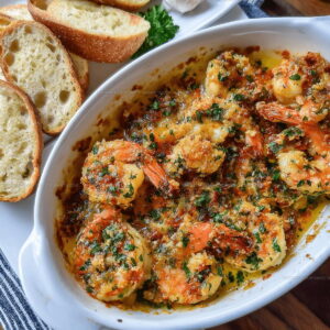 Garlic Butter Shrimp Scampi Bake Recipe