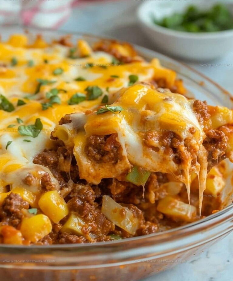 Cornbread Topped Sloppy Joe Casserole Recipe