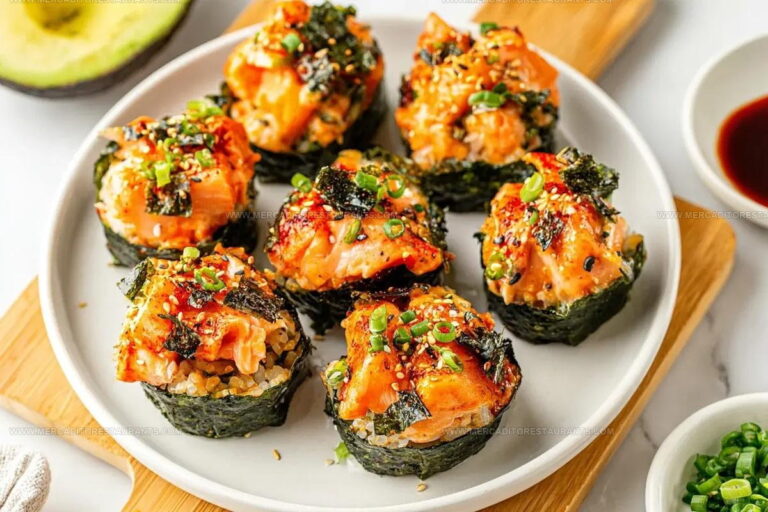 Bite-Size Baked Salmon Sushi Cups Recipe