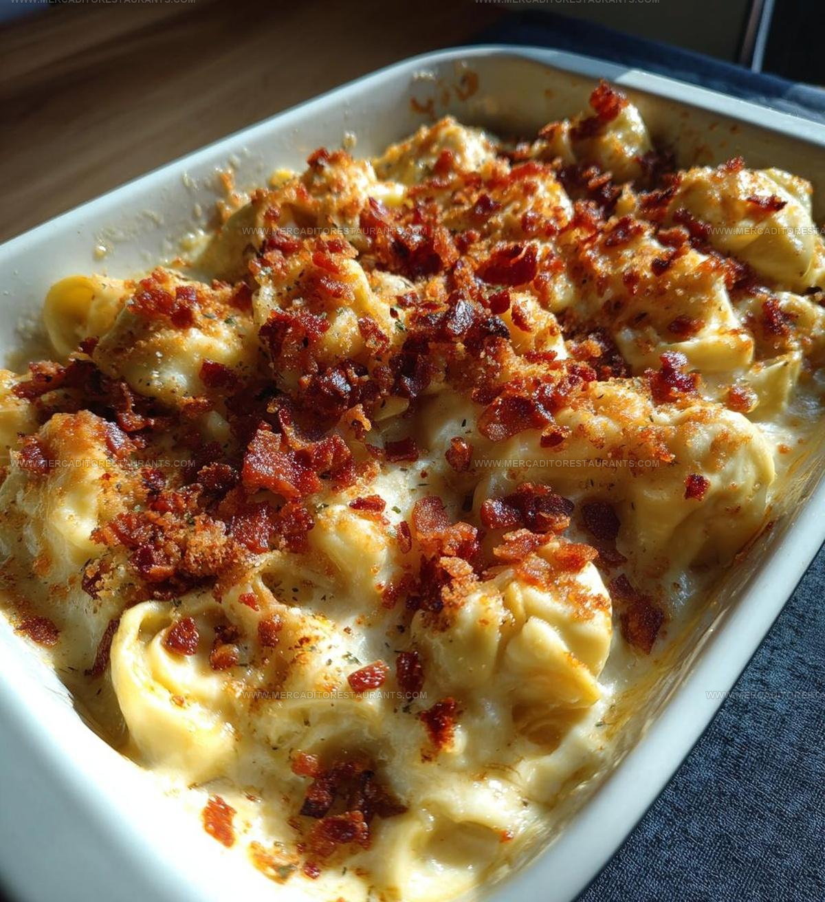 Cheesy Alfredo Tortellini Bake Recipe
