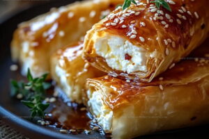 Crispy-Phyllo Feta Chili Honey Rolls Recipe
