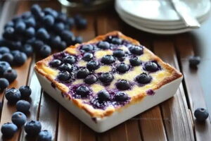 High Protein Blueberry Cottage Cheese Breakfast Bake Recipe