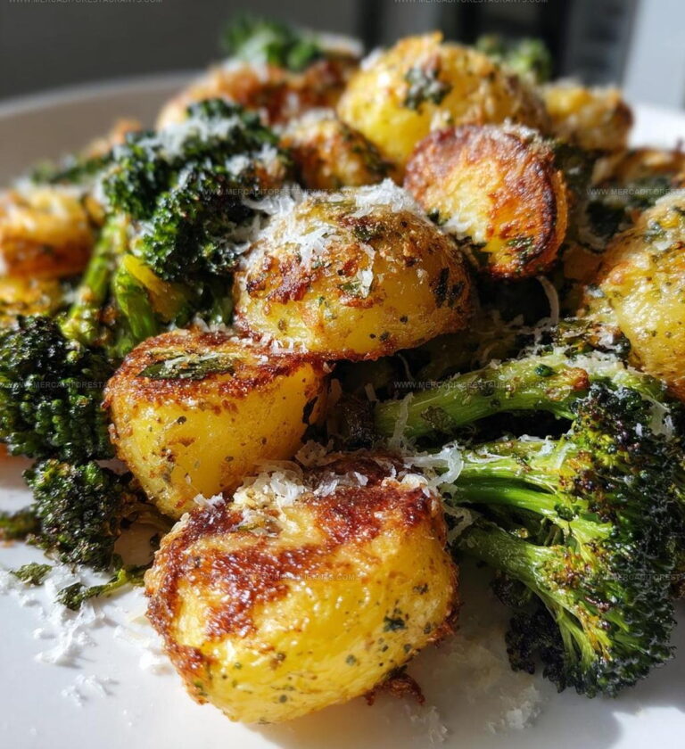 Roasted Parmesan Potatoes And Broccoli Recipe