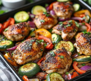 Sheet Pan Chicken With Vegetables Recipe