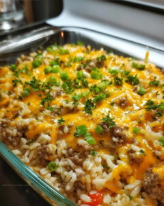 Easy Hamburger Rice Casserole Recipe