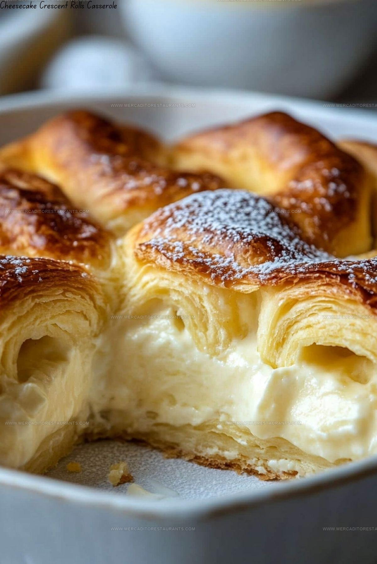 Dessert Creamy Cheesecake Crescent Roll Casserole Recipe