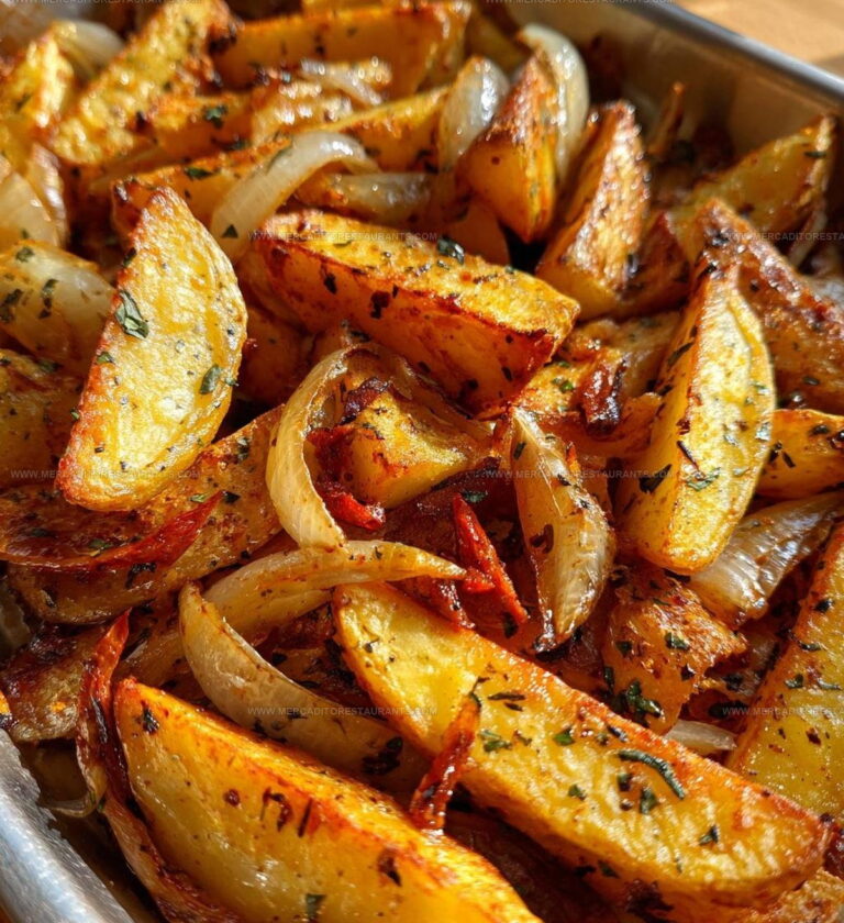 Extra-Crispy Oven Fried Potatoes Onions Recipe
