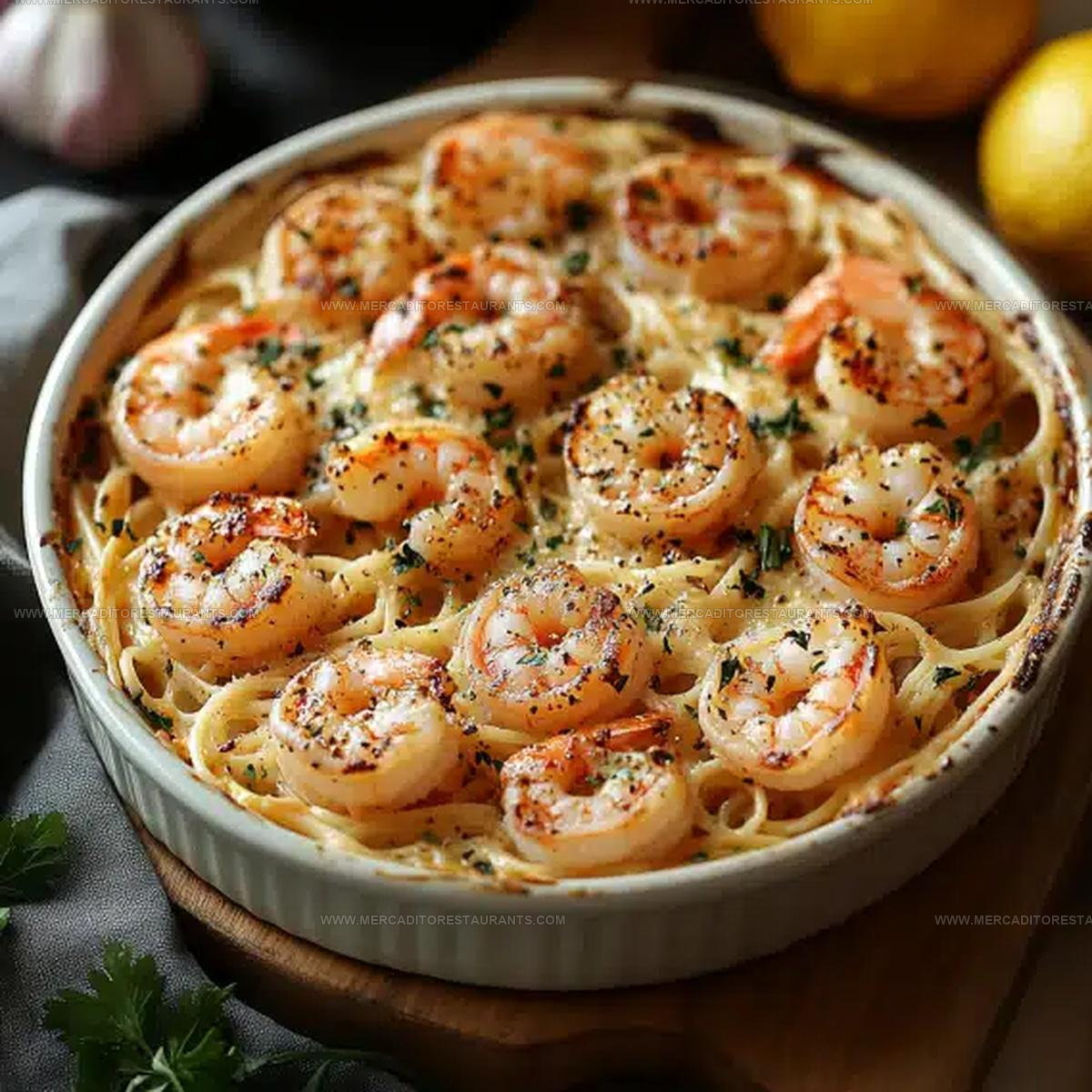 Cheesy Shrimp Scampi Pasta Bake Recipe