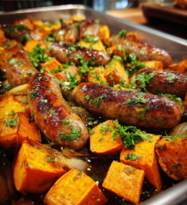 SweetSavory Sheet Sausage Sweet Potatoes Recipe