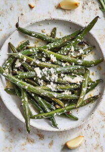 Roasted Green Beans with Garlic Parmesan Recipe