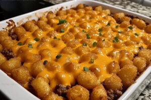 Crispy Tater Tot Cheeseburger Casserole Recipe