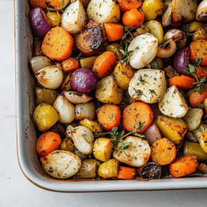 Garlic Herb Oven Roasted Vegetables Recipe