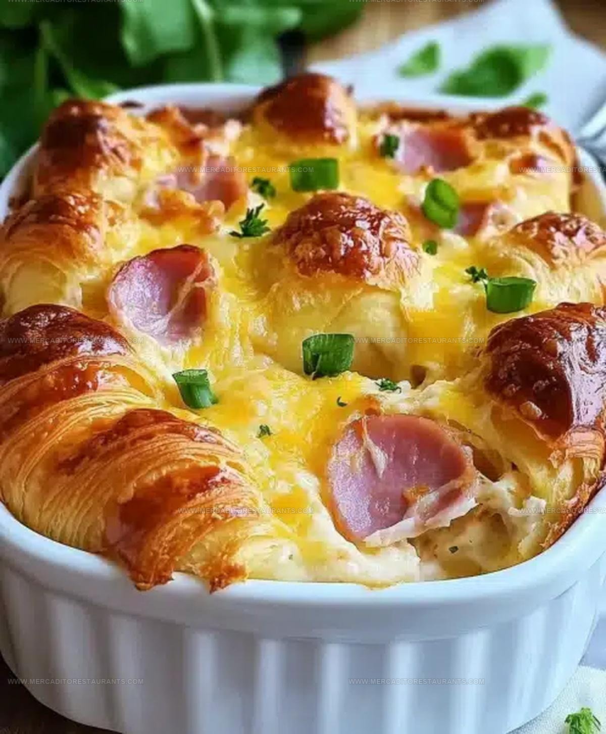 Ham Cheese Croissant Breakfast Casserole Recipe