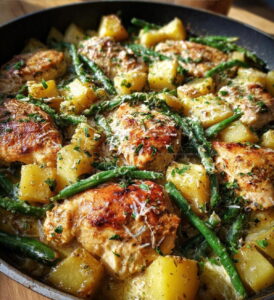 Italian Chicken Potato GreenBean Bake Recipe