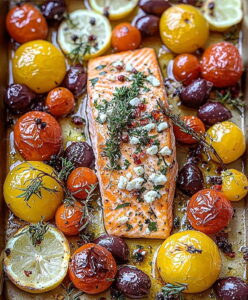 Greek Salmon Sheet Pan Recipe