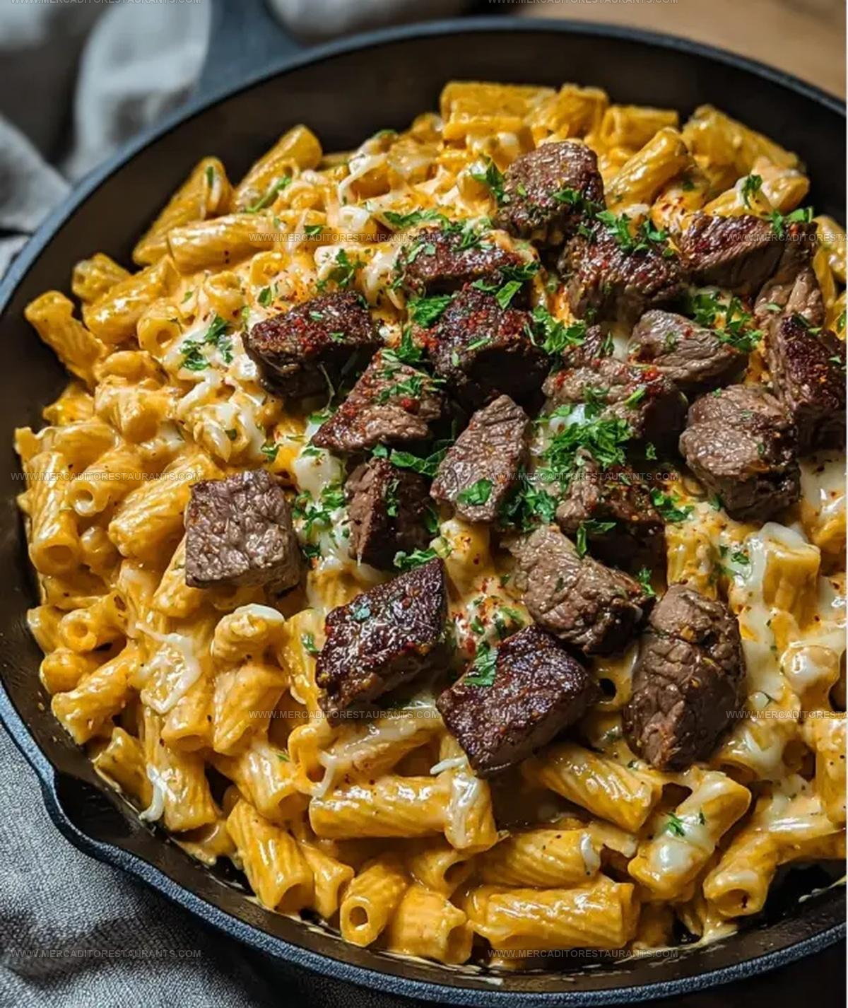 Sweet Spicy Honey Buffalo Steak Pasta Bake Recipe