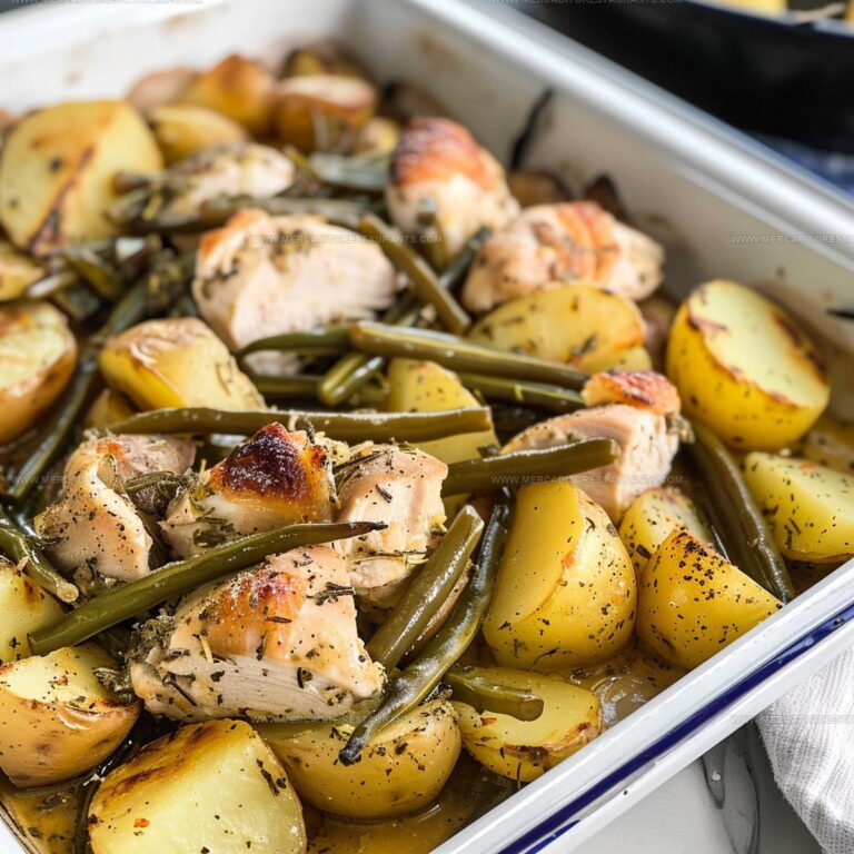 One-Pan Chicken, Potato and Green Bean Bake Recipe
