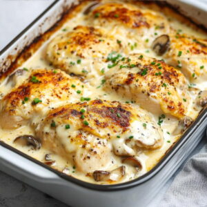 Crunchy Breadcrumb Topped Creamy Chicken Bake Recipe