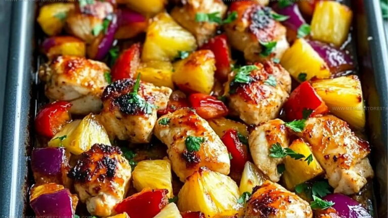 Sheet Pan Hawaiian Chicken with Pineapple and Peppers Recipe