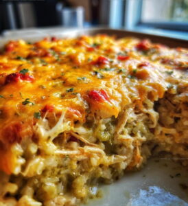TexMex Green Chile Chicken Rice Casserole Recipe