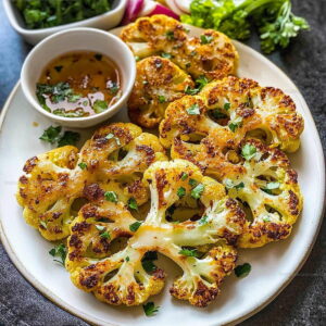 Herb-Crusted Roasted Cauliflower Steaks Recipe