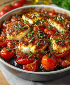 Tomato Halloumi Bake Recipe