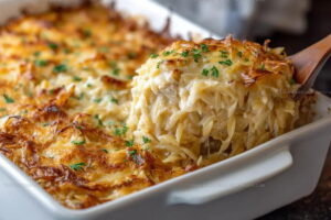 French Onion Chicken Orzo Casserole Recipe