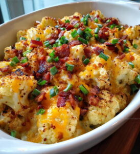 Low Carb Loaded Cauliflower Casserole Recipe