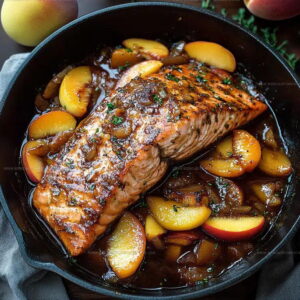 Sweet Peach Roasted Salmon Recipe