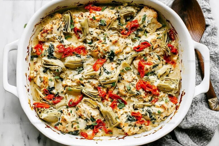 Dip-Inspired Spinach Artichoke Chicken Bake Recipe