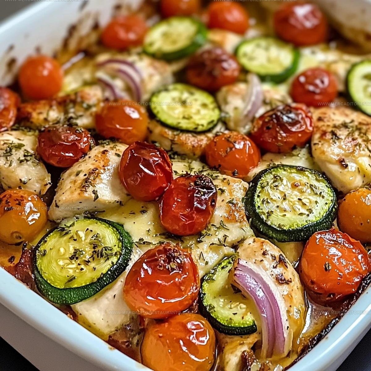 Greek-Inspired Mediterranean Chicken Zucchini Bake Recipe
