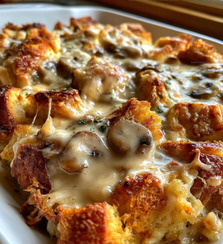 Overnight Croissant Breakfast Casserole Bake With Gravy Recipe