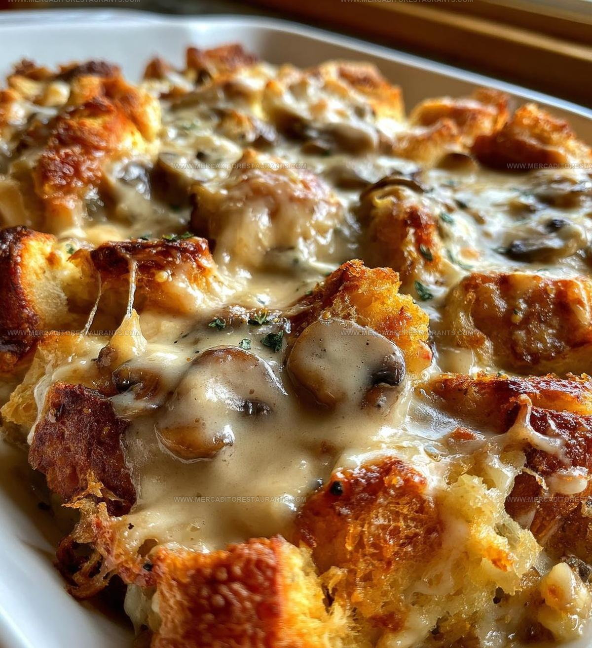 Overnight Croissant Breakfast Casserole Bake With Gravy Recipe