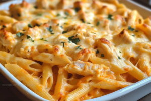 Cheesy Buffalo Chicken Pasta Bake Recipe