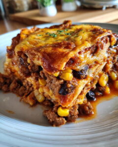 TexMex Beef Enchilada Casserole Recipe