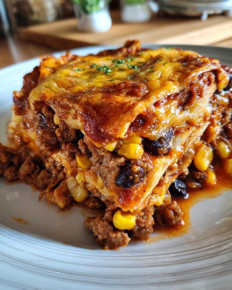 TexMex Beef Enchilada Casserole Recipe