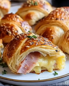 Oven-Melted Ham Cheese Croissants Recipe