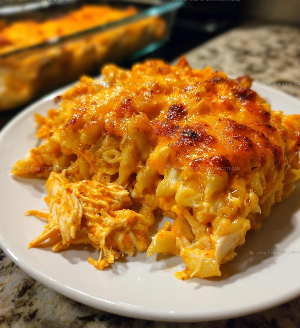 Dump-And-Bake Buffalo Chicken Pasta Recipe