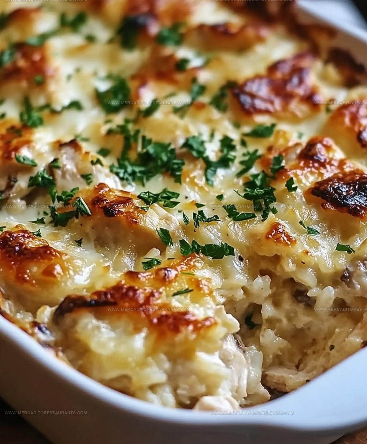 Ranch Cream Sauce Angel Chicken Rice Casserole Recipe