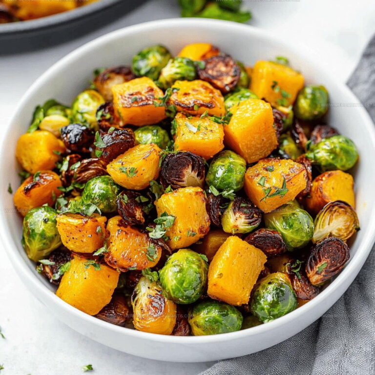Roasted Butternut Squash and Brussels Sprouts Recipe