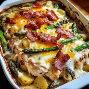 Asparagus Bacon Chicken Potato Casserole Recipe