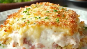 Crunchy Chicken Cordon Bleu Casserole Recipe
