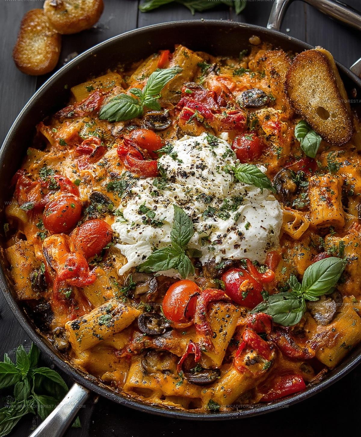 Cheesy Roasted Red Pepper Pasta Recipe