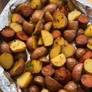 Oven Roasted Smoked Sausage and Potatoes Recipe
