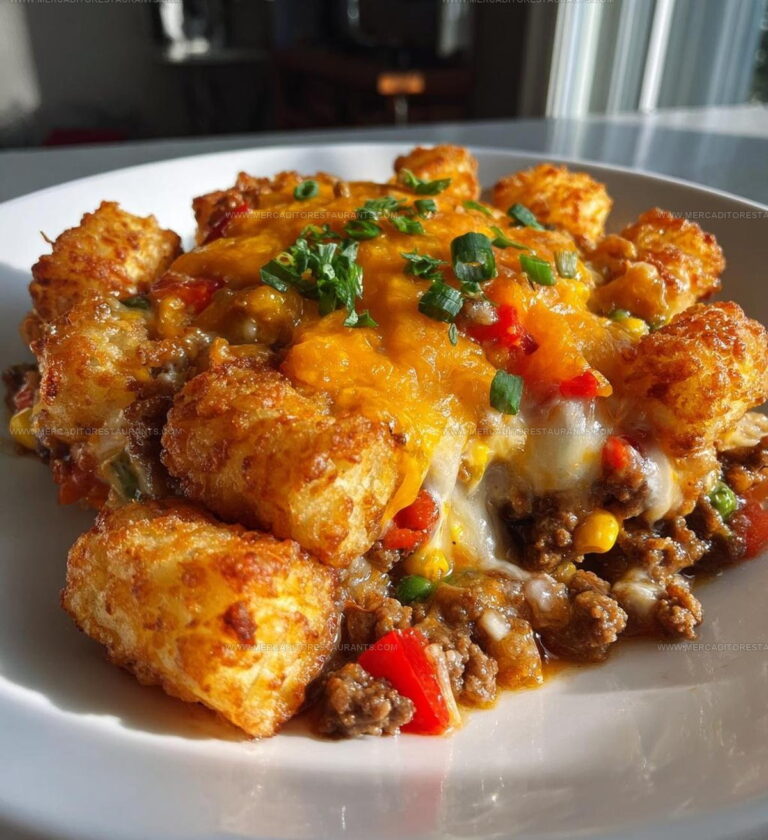 Crispy Topped Tater Tot Casserole Recipe