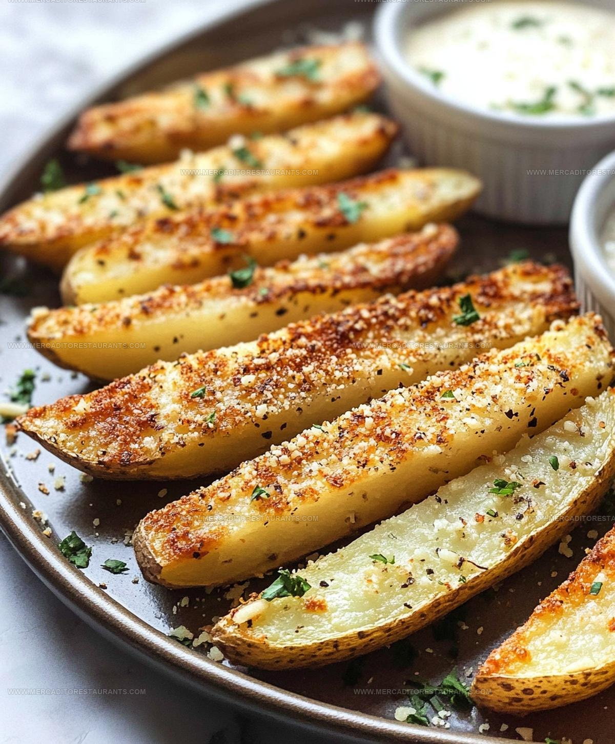 Garlic Parmesan Oven Potato Wedges Recipe
