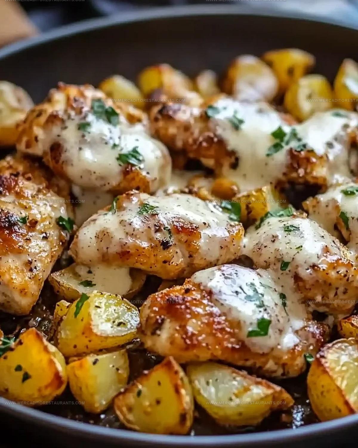 Garlic Parmesan Chicken With Roasted Potatoes Recipe