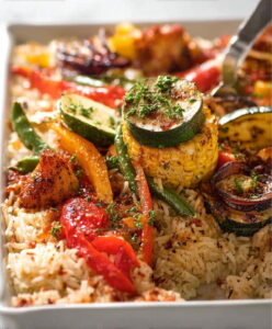 Baked Rice and Vegetables Recipe