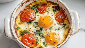 Mediterranean Baked Feta Eggs Recipe