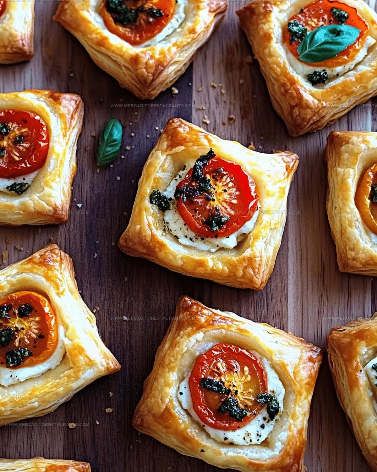 Goat Cheese And Roasted Tomato Puff Pastry Tartlets Recipe